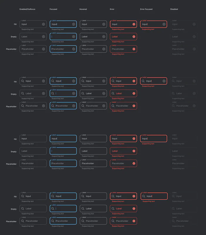 Base Text Field Dark Mode